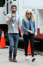 EMMA STONE Arrives on the Set of Maniac in New York 08/15/2017