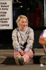 EMMA STONE on the Set of Maniac in Long Island 08/29/2017