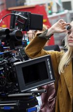 EMMA STONE on the Set of Maniac in New York 08/14/2017