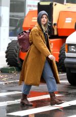 EMMA STONE on the Set of Maniac in New York 08/15/2017