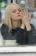 EMMA STONE on the Set of Maniac in New York 08/15/2017