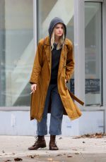 EMMA STONE on the Set of Maniac in New York 08/15/2017