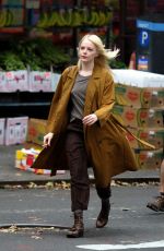 EMMA STONE on the Set of Maniac in New York 08/15/2017