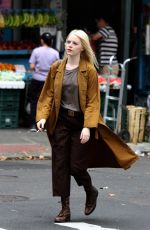 EMMA STONE on the Set of Maniac in New York 08/15/2017
