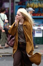 EMMA STONE on the Set of Maniac in New York 08/15/2017
