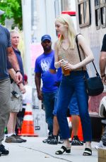 EMMA STONE on the Set of Maniac in New York 08/17/2017