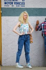 EMMA STONE on the Set of Maniac in New York 08/24/2017