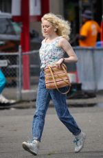 EMMA STONE on the Set of Maniac in New York 08/24/2017