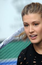 EUGENIE BOUCHARD Playing Badminton at Lotte New York Palace Tennis Invitational 08/24/2017