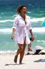 EVA LONGORIA at a Beach in Miami 08/06/2017