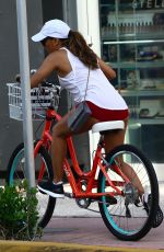 EVA LONGORIA Riding a Bike Out in Miami 08/06/2017