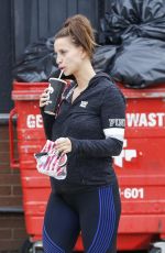 FERNE MCCANN Leaves a Gym in Essex 08/22/2217