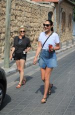 GAL GADOT in Denim Skirt Out in Tel Aviv 08/30/2017