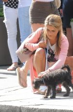 GEMMA OATEN Out with Her Dog in Chelsea 08/13/2017