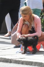 GEMMA OATEN Out with Her Dog in Chelsea 08/13/2017