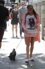 GEMMA OATEN Out with Her Dog in Chelsea 08/13/2017