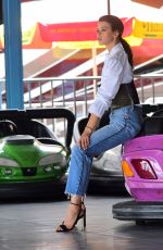 GEORGIA FOWLER on the Set of a POhotoshot at Coney Island 08/23/2017