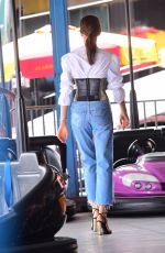 GEORGIA FOWLER on the Set of a POhotoshot at Coney Island 08/23/2017