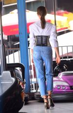 GEORGIA FOWLER on the Set of a POhotoshot at Coney Island 08/23/2017