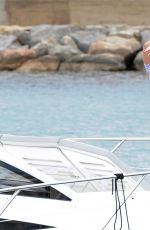 GEORGIA HARRISON and HANNAH ELIZABETH in Bikinis at a Boat in Spain 08/21/2017