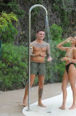 GEORGIA HARRISON in Swimsuit at a Pool in Ibiza 08/18/2017