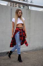 GEORGIA HARRISON Shooting for Lusula Fashion Brand in Manchester 08/22/2017