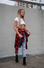 GEORGIA HARRISON Shooting for Lusula Fashion Brand in Manchester 08/22/2017