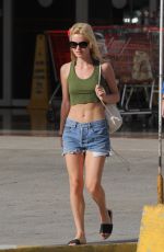 GEORGIA MAY JAGGER in Denim Shorts Out in Mexico 08/13/2017