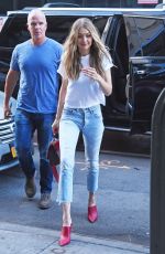 GIGI HADID Out in New York 08/28/2017