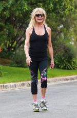 GOLDIE HAWN Workingout Near Home in Brentwood 08/23/2017