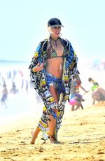 GWEM STEFANI in Bikini Top and Cutoffs at Newport Beach 07/30/2017