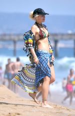 GWEM STEFANI in Bikini Top and Cutoffs at Newport Beach 07/30/2017
