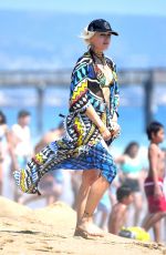 GWEM STEFANI in Bikini Top and Cutoffs at Newport Beach 07/30/2017