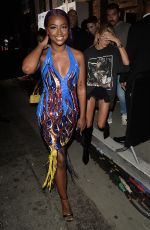 HAILEY BALDWIN and JUSTINE SKYE at Republic Records and Cadillac VMA After-party in West Hollywood 08/27/2017