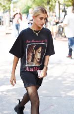 HAILEY BALDWIN in Fishnets Out in Manhattan 07/31/2017