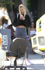 HAILEY BALDWIN Leaves Nine Zero One in West Hollywood 08/10/2017