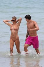 HAILEY CLAUSON in Bikini on the Beach in Miami 07/22/2017