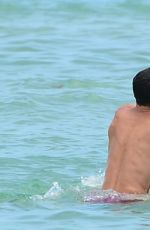 HAILEY CLAUSON in Bikini on the Beach in Miami 07/22/2017