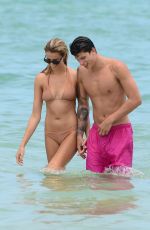 HAILEY CLAUSON in Bikini on the Beach in Miami 07/22/2017