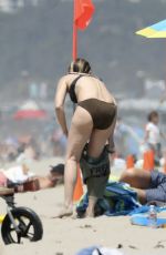 HELEN HUNT in Bikini at a Beach in Santa Monica 08/16/2017