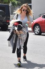 HILARY DUFF Heading to a Dance Class in Melrose 08/25/2017