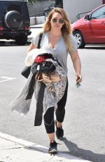 HILARY DUFF Heading to a Dance Class in Melrose 08/25/2017