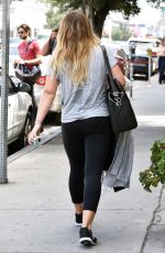 HILARY DUFF Heading to a Dance Class in Melrose 08/25/2017