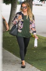 HILARY DUFF Heading to Yoga Class in West Hollywood 08/24/2017