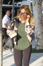 HILARY DUFF Heading to Yoga Class in West Hollywood 08/24/2017