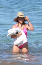 HILARY DUFF in Swimsuit at a Beach in Kihei 08/06/2017