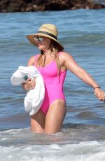 HILARY DUFF in Swimsuit at a Beach in Kihei 08/06/2017