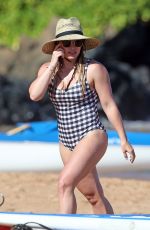 HILARY DUFF in Swimsuit at a Beach in Maui 08/02/2017