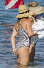 HILARY DUFF in Swimsuit on the Beach in Maui 08/03/2017