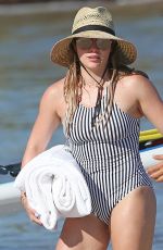 HILARY DUFF in Swimsuit on the Beach in Maui 08/03/2017